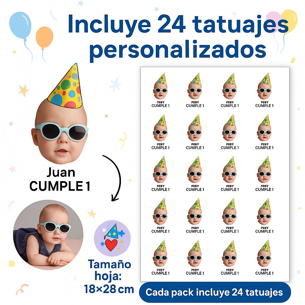 Tatuaje temporal personalizado.