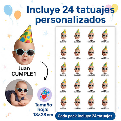 Tatuaje temporal personalizado.